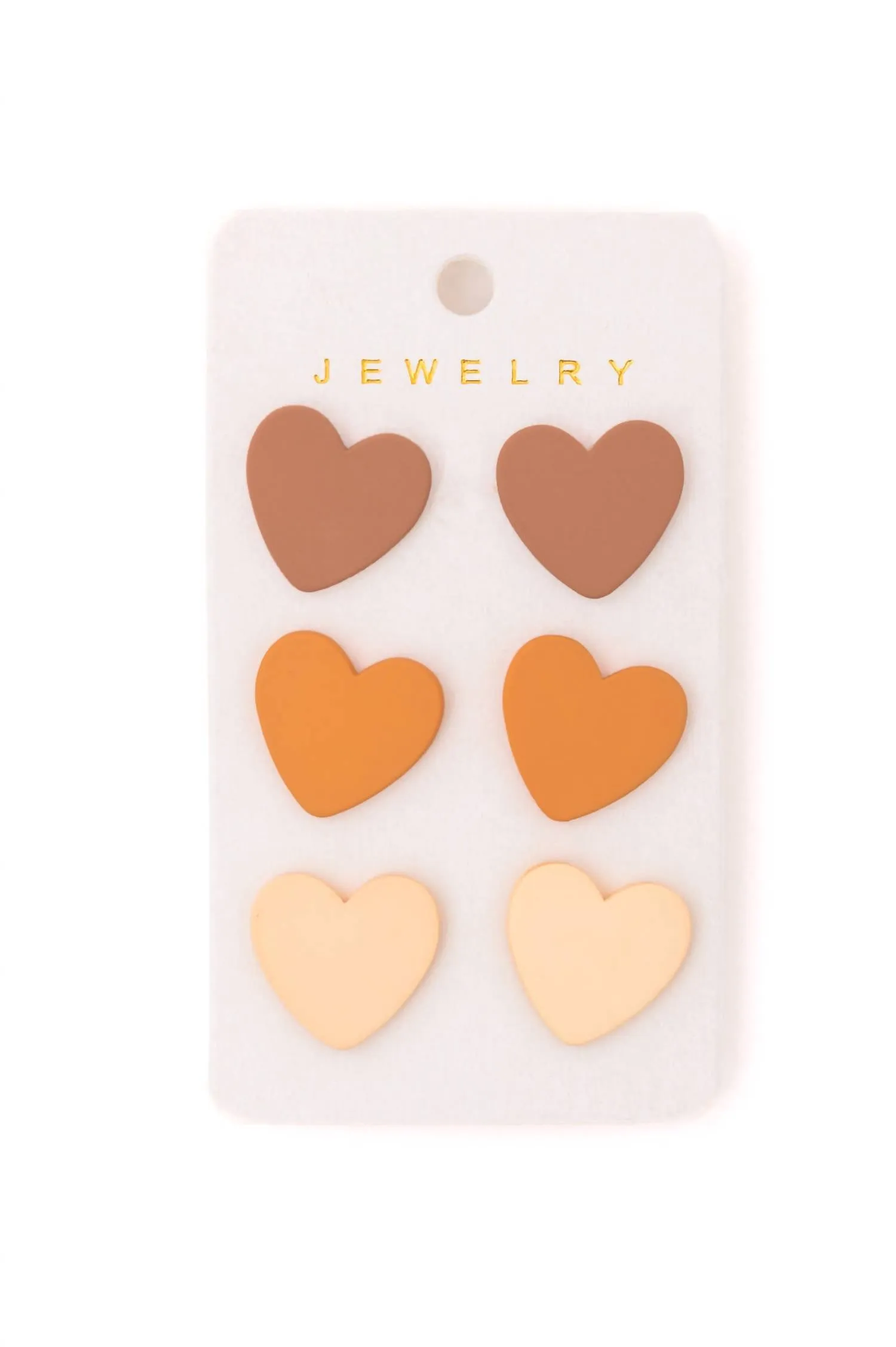 123 Amore - Triple Hearts Studs Earrings