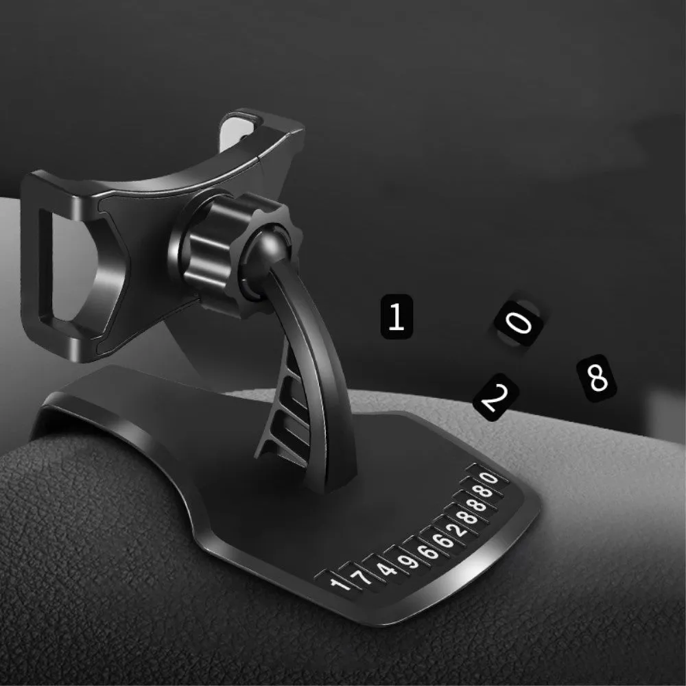 3 in 1 Car GPS Smartphone Holder: Dashboard / Visor Clamp   AC Grid Clip for Archos 40 Neon - Black