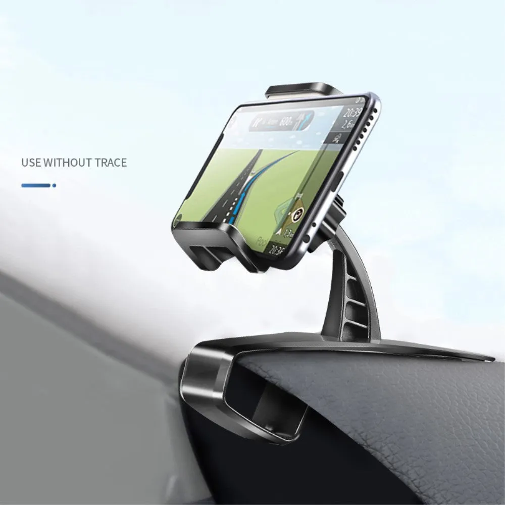 3 in 1 Car GPS Smartphone Holder: Dashboard / Visor Clamp   AC Grid Clip for Archos 40 Neon - Black