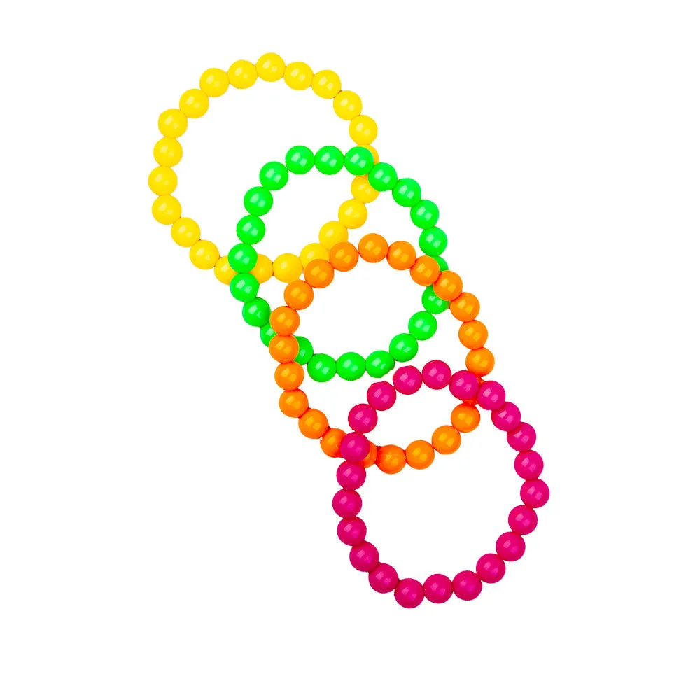 4 stuks Neon Armbanden
