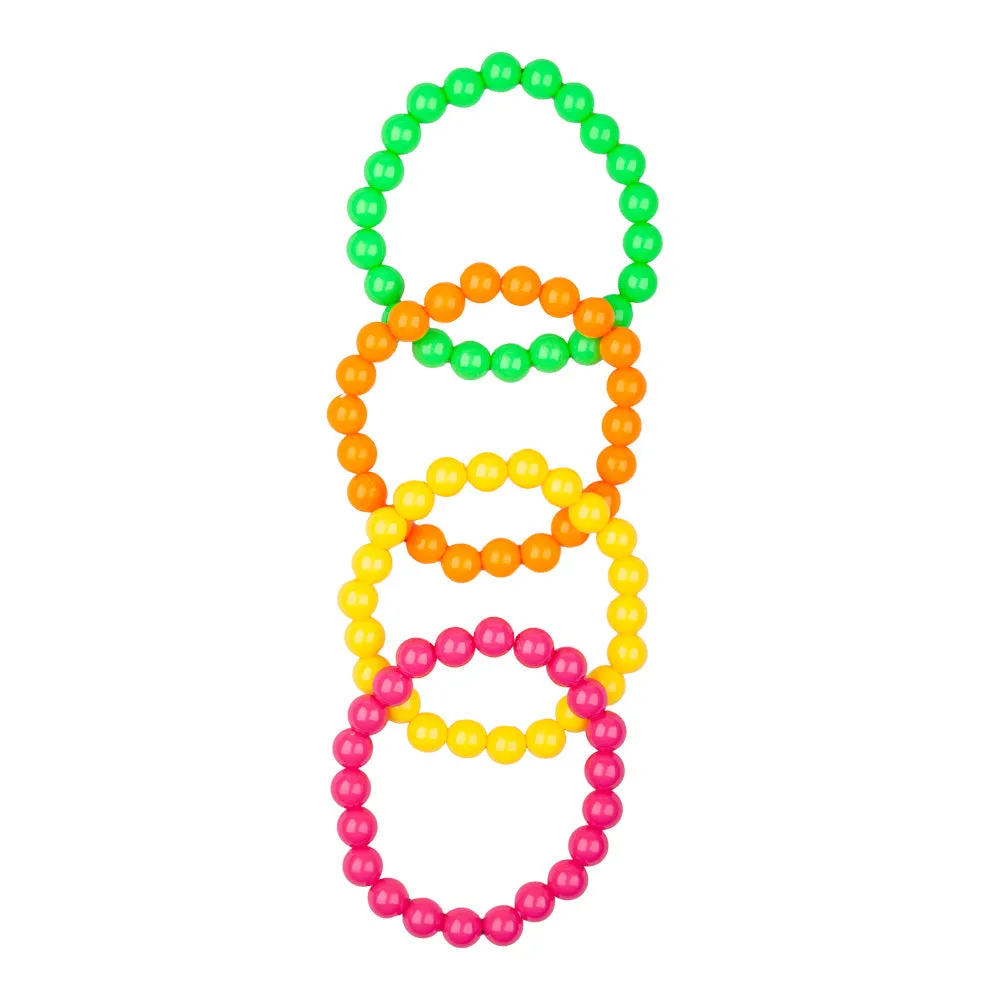 4 stuks Neon Armbanden