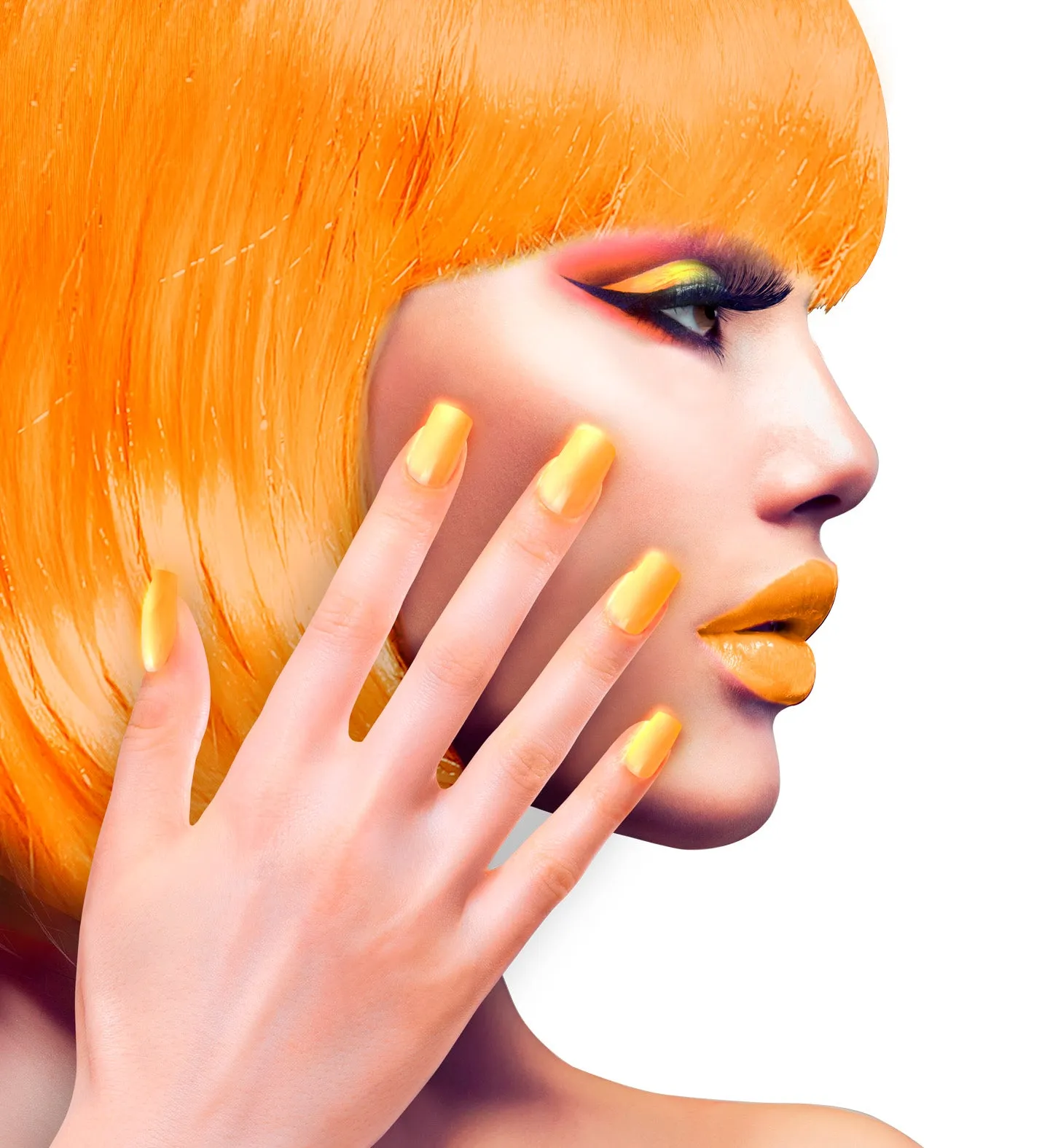 Airbrush nagels neon oranje