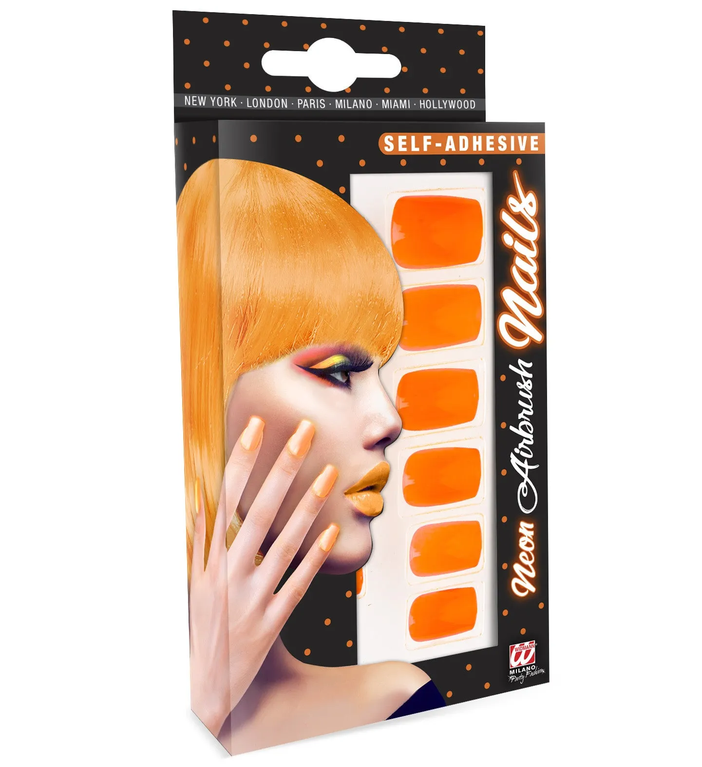 Airbrush nagels neon oranje