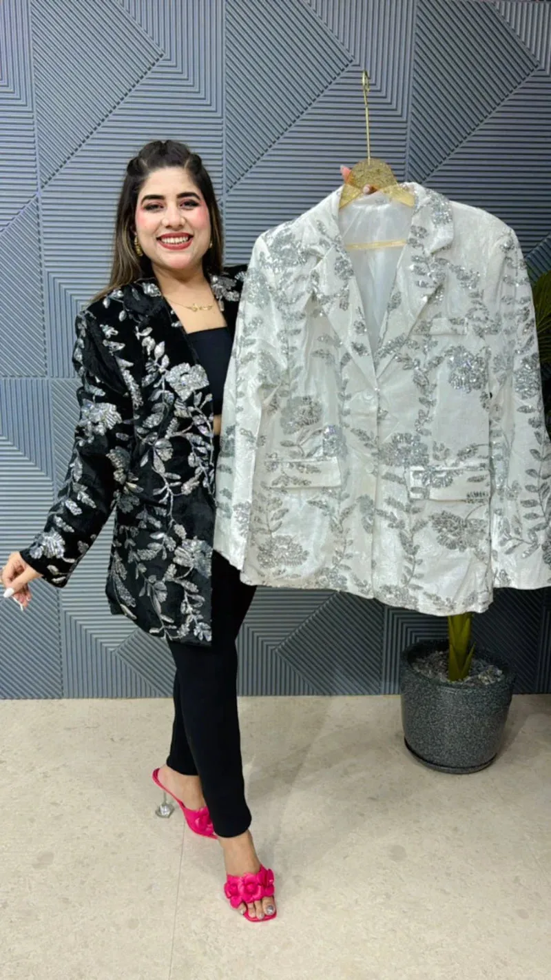Amazing Premium Sequin Blazer - Heavy Quality Stretchable Imported Fabric GGR836