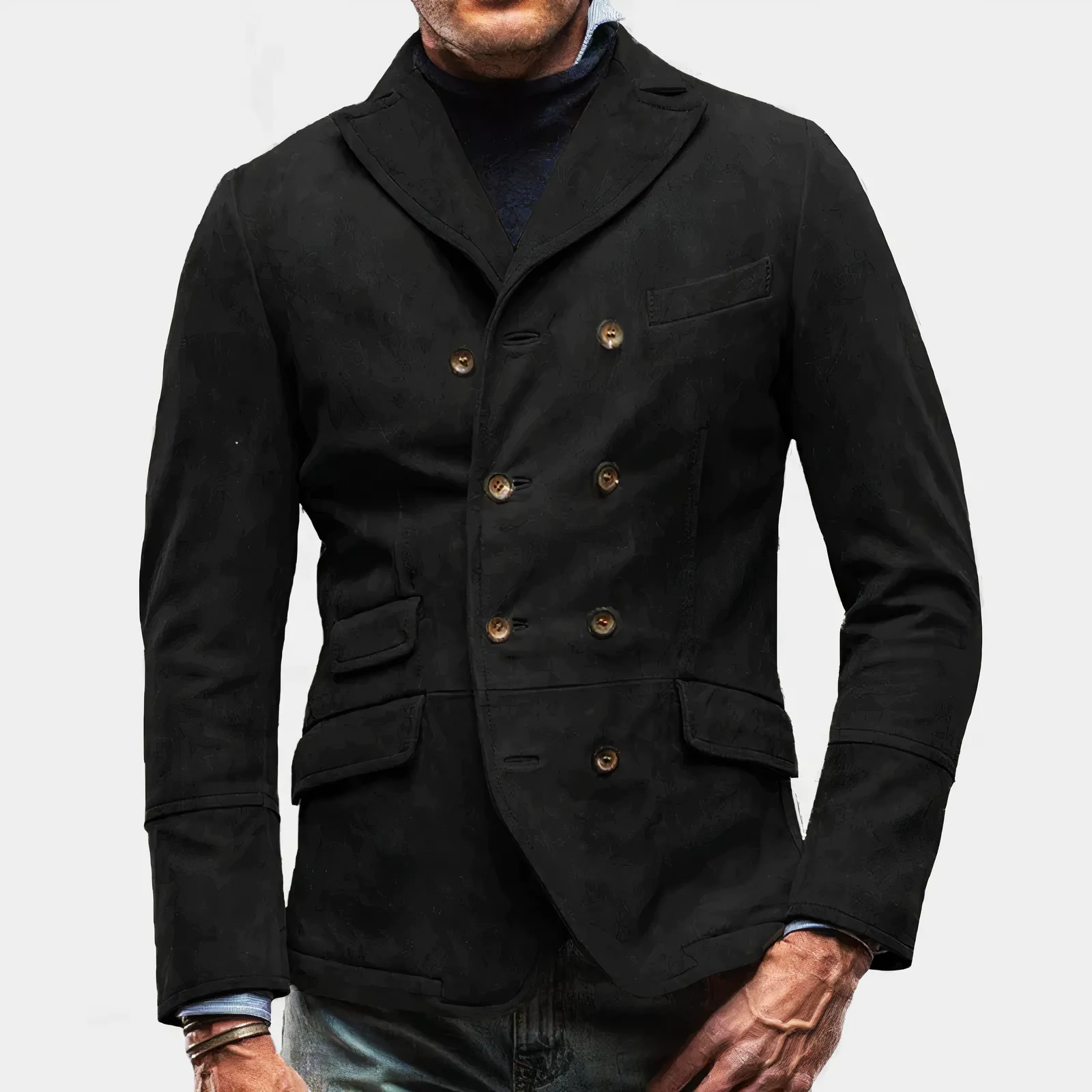 Arjen - Stijlvolle blazer met dubbele knopen voor heren