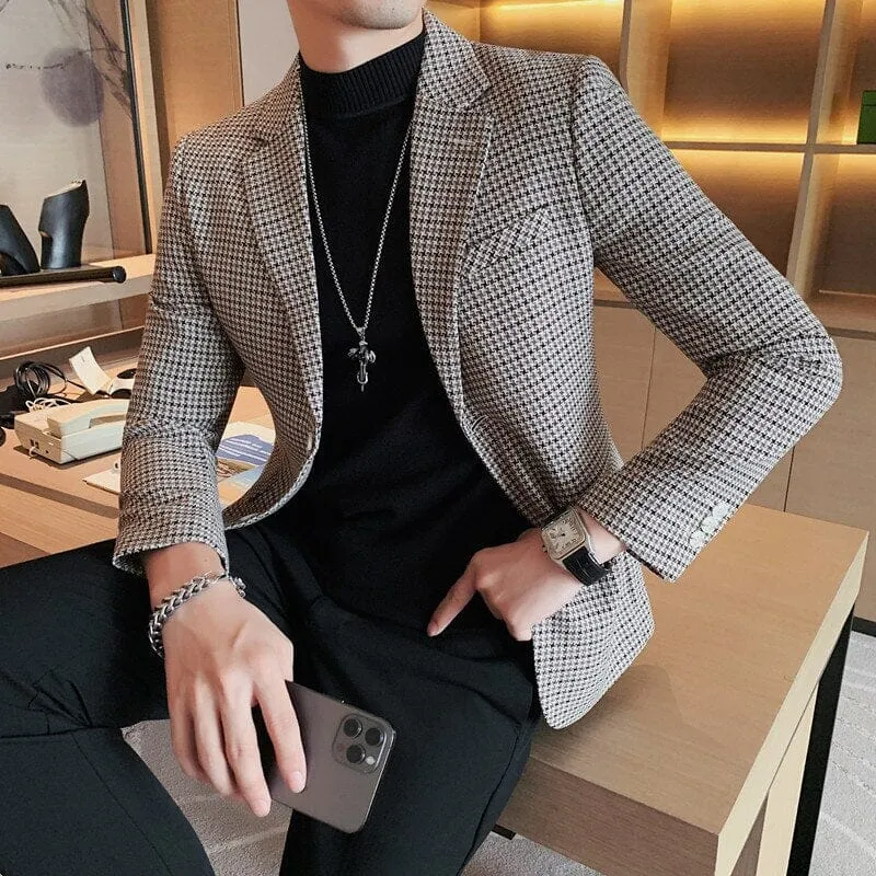 Blazer Xadrez Masculino Casual LC124