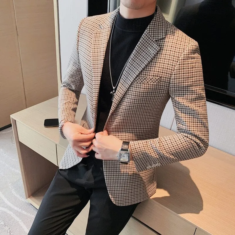 Blazer Xadrez Masculino Casual LC124
