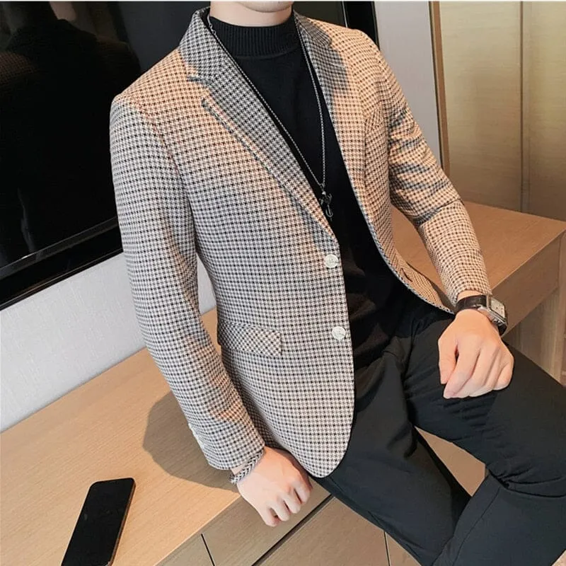 Blazer Xadrez Masculino Casual LC124