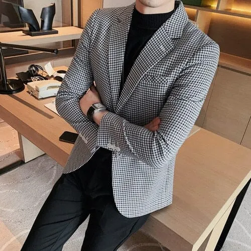 Blazer Xadrez Masculino Casual LC124
