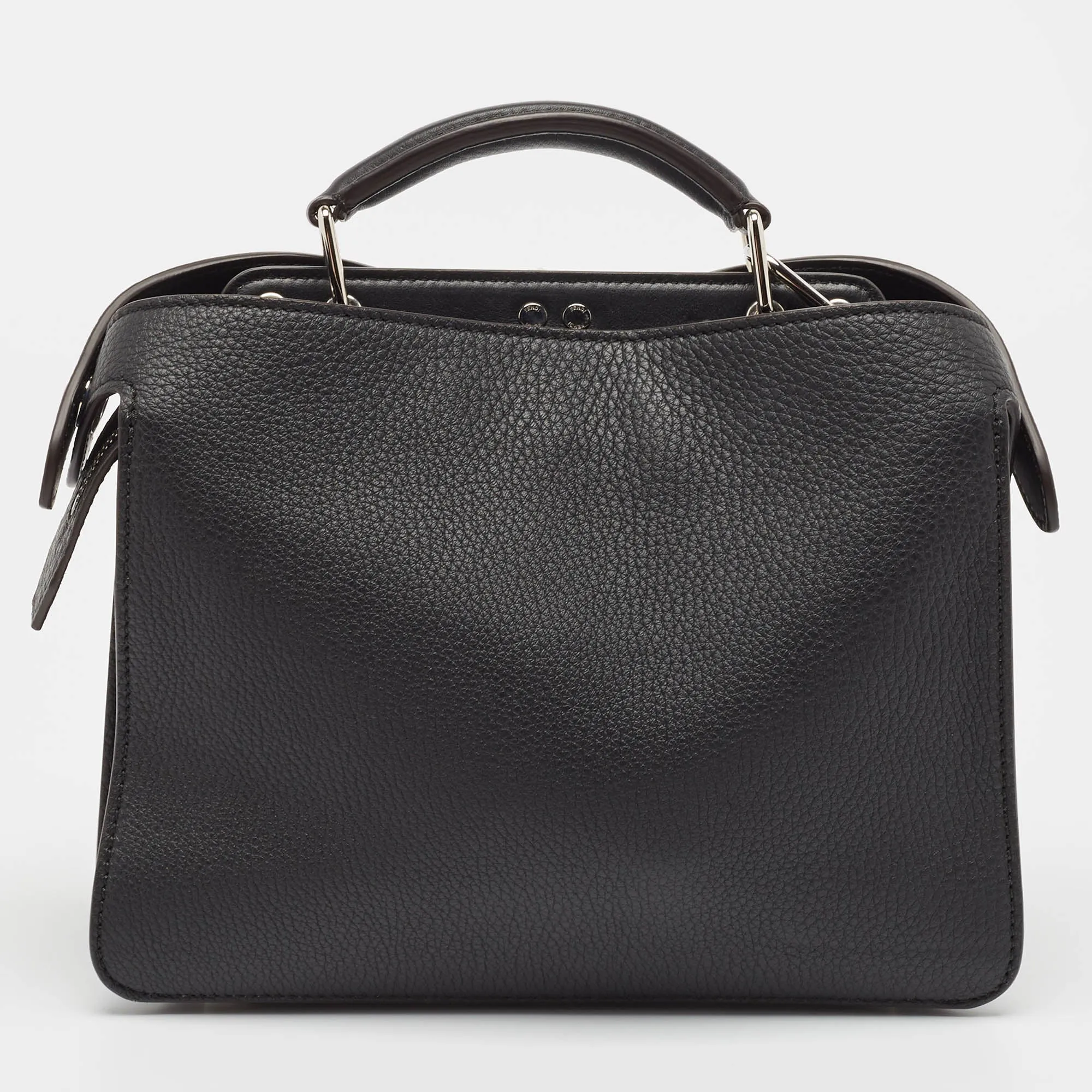 Fendi Black/blue Cloud Graphic Leather Small Peekaboo Iseeu Bag