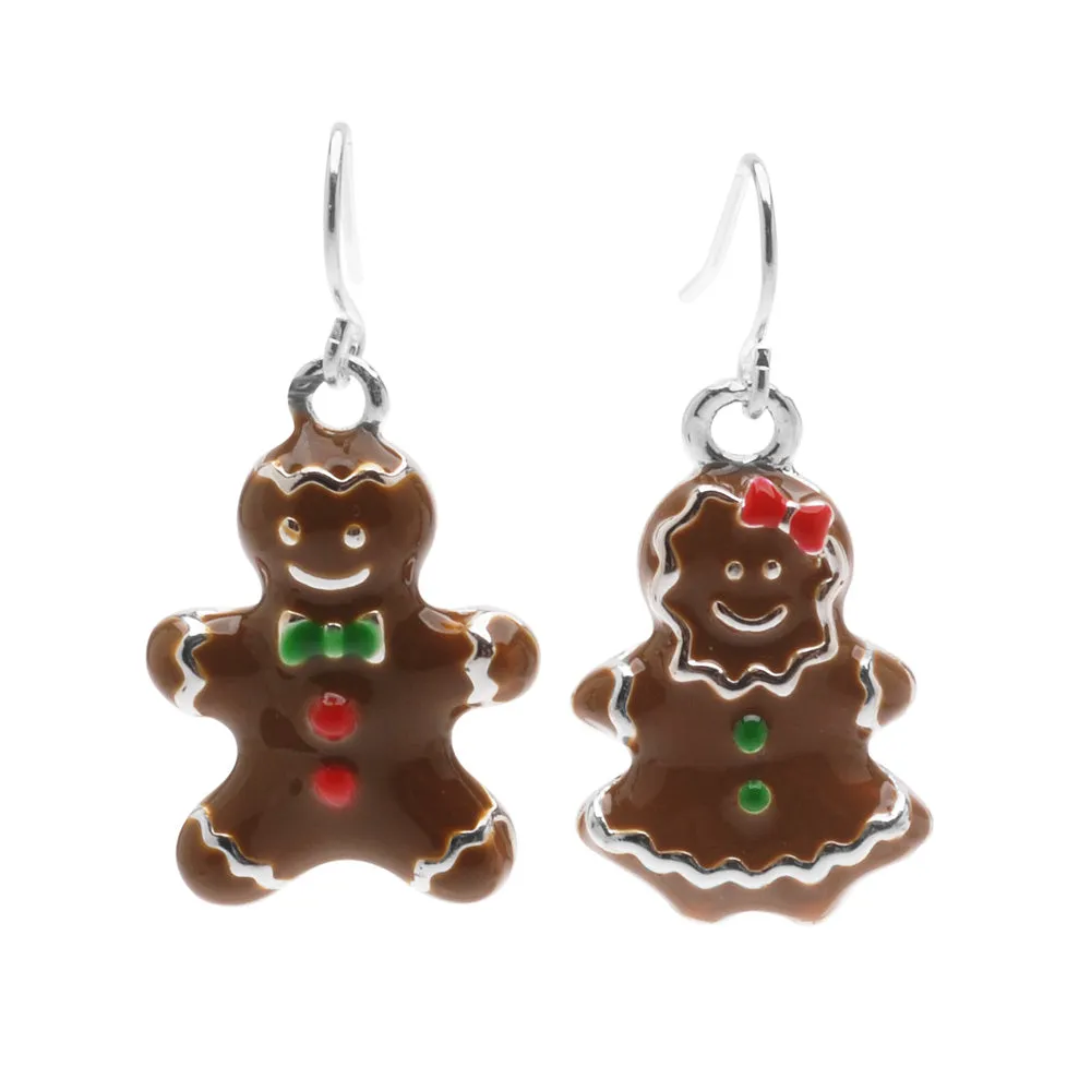 Gingerbread Boy and Girl Earrings