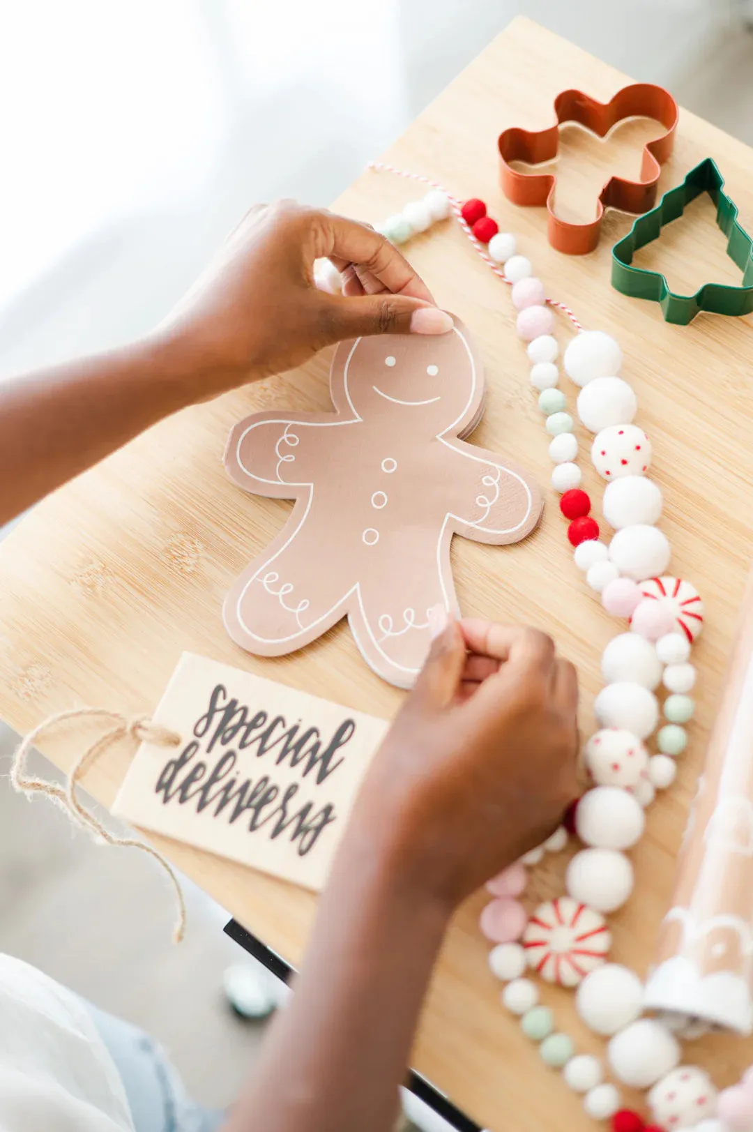 Gingerbread Man Shaped Napkin