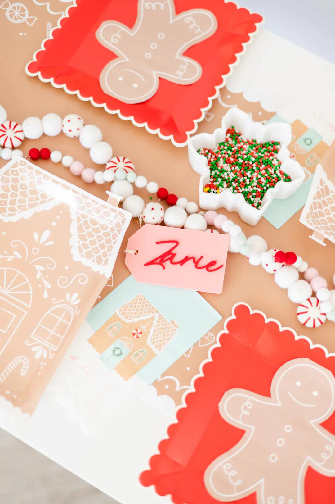 Gingerbread Man Shaped Napkin