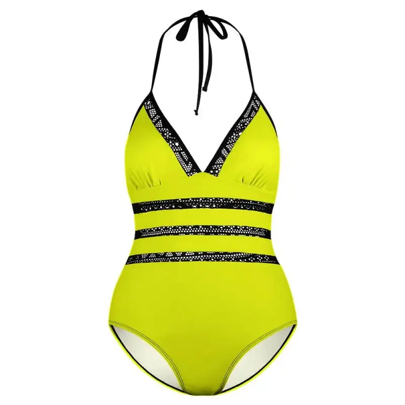 Glow Up in This Plus Size Neon Swimsuit with Ladybug Vibes