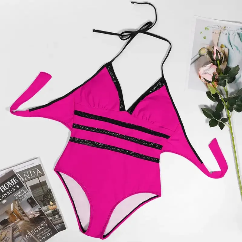 Glow Up in This Plus Size Neon Swimsuit with Ladybug Vibes