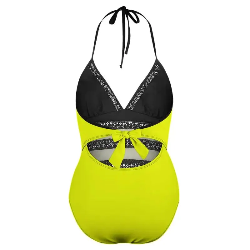 Glow Up in This Plus Size Neon Swimsuit with Ladybug Vibes