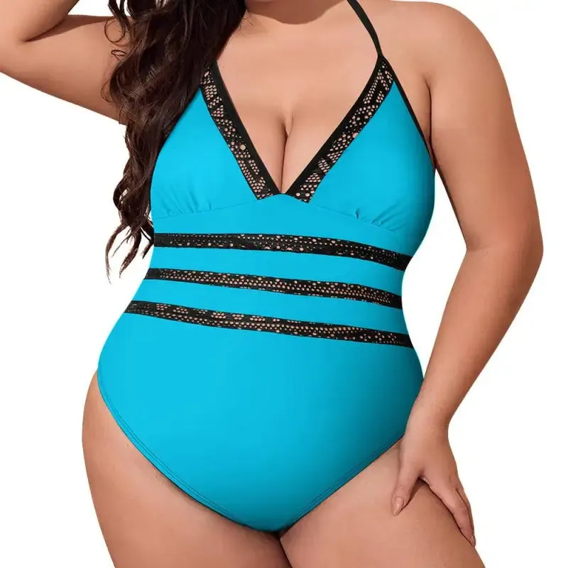 Glow Up in This Plus Size Neon Swimsuit with Ladybug Vibes