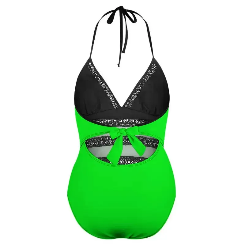 Glow Up in This Plus Size Neon Swimsuit with Ladybug Vibes