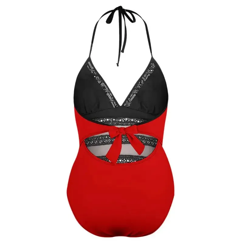 Glow Up in This Plus Size Neon Swimsuit with Ladybug Vibes