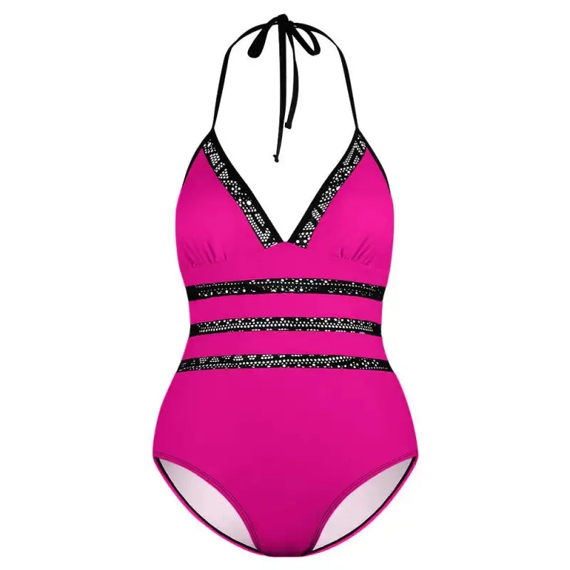 Glow Up in This Plus Size Neon Swimsuit with Ladybug Vibes
