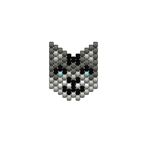 Grey Kitty Cat Necklace