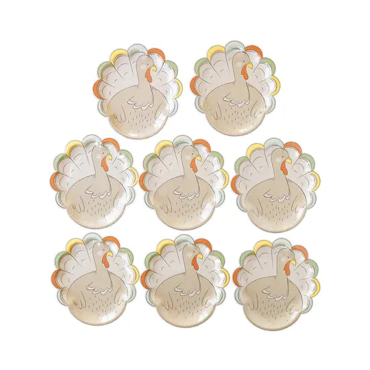 Harvest Turkey Shaped Paper Plate