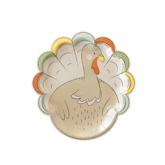 Harvest Turkey Shaped Paper Plate