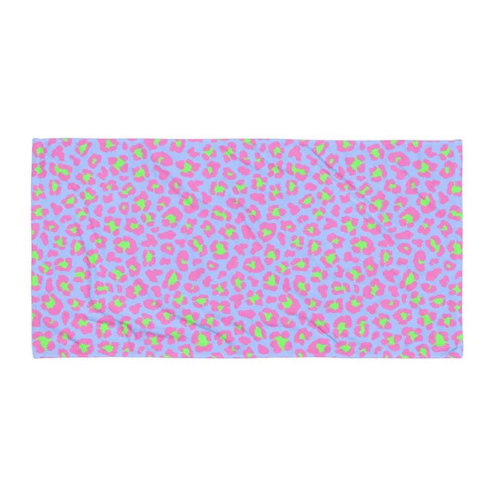 Lime Leopard Beach Towel