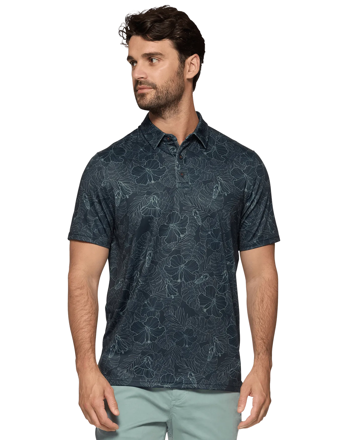 Manteca Floral Performance Polo
