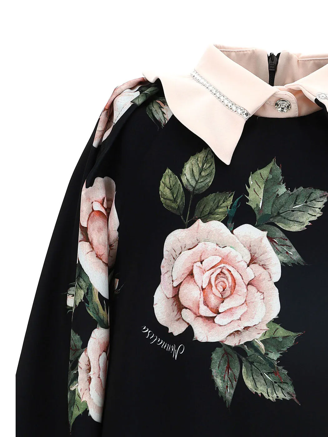 MONNALISA Cady rose dress - Black