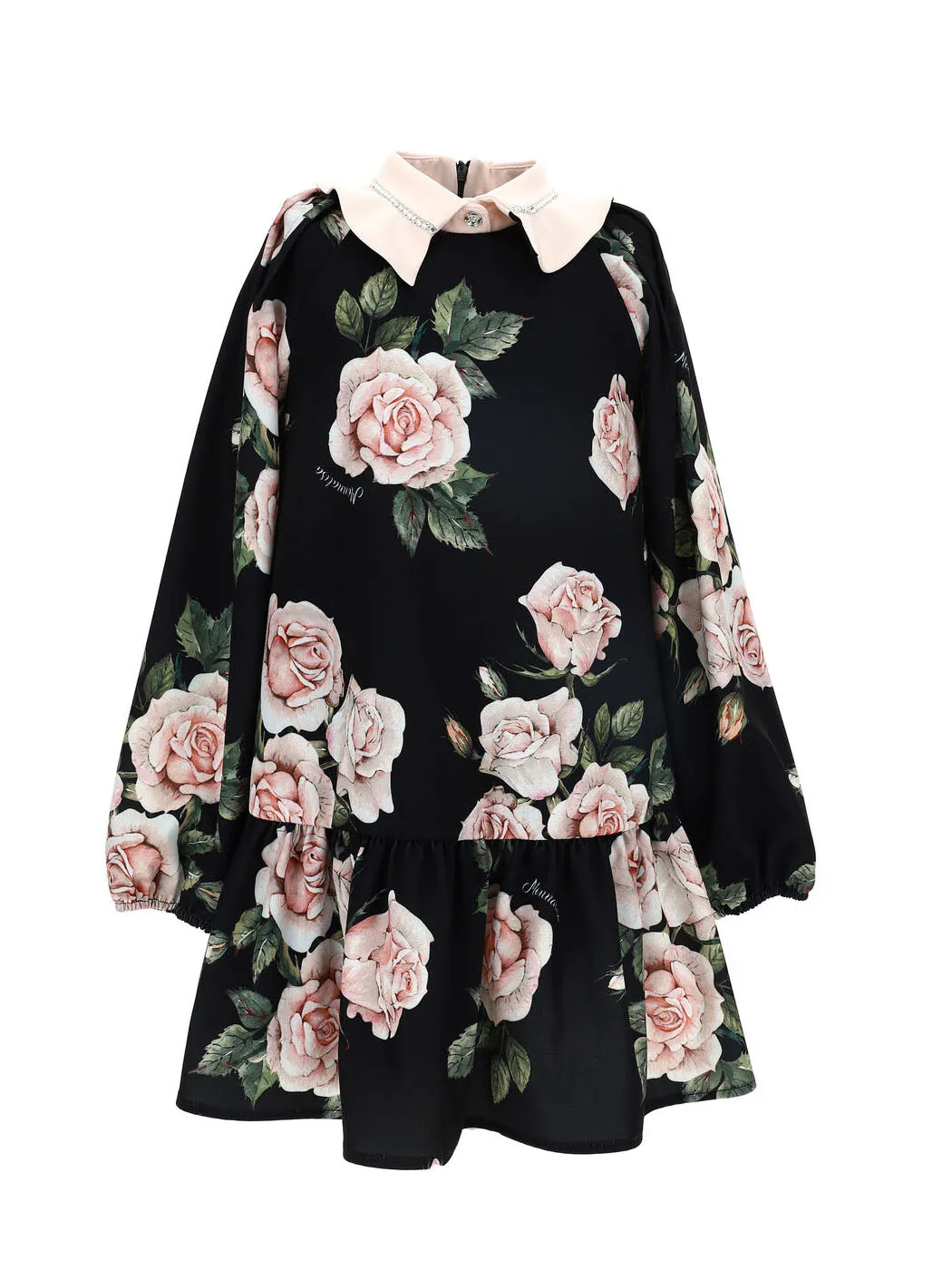 MONNALISA Cady rose dress - Black