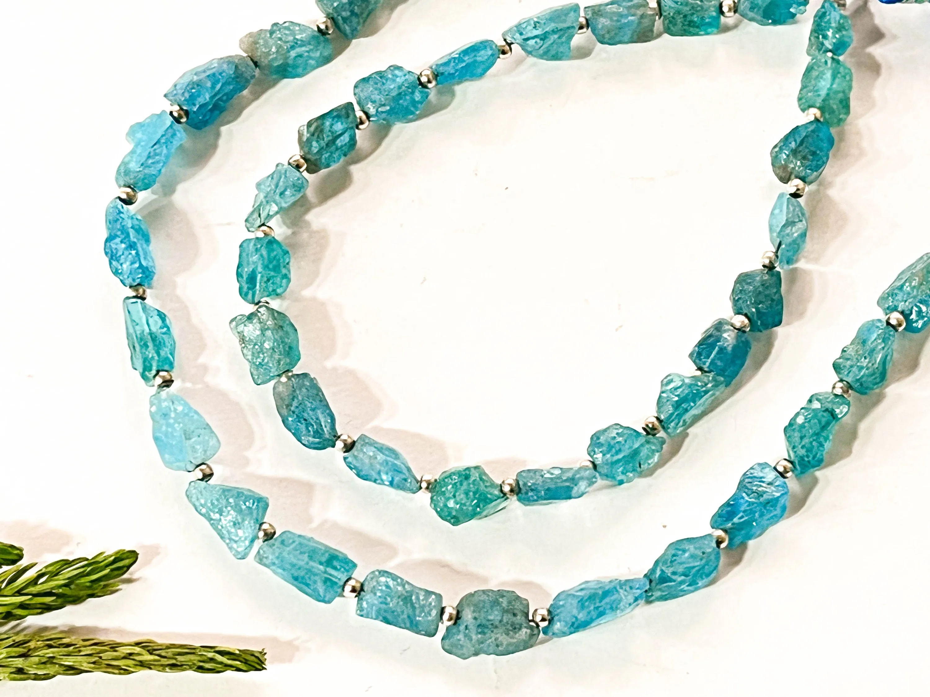 Neon Apatite Raw form Beads