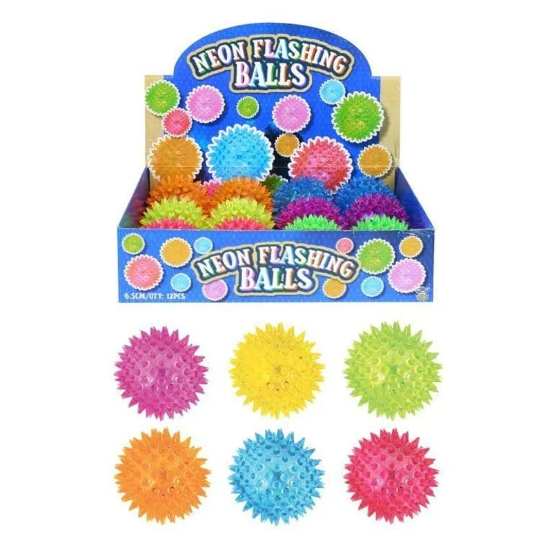 Neon Flashing Balls - Case of 12