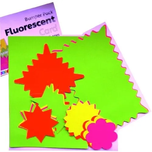 Neon Fluorescent Cards Bumper Fun Pack 28 Pack