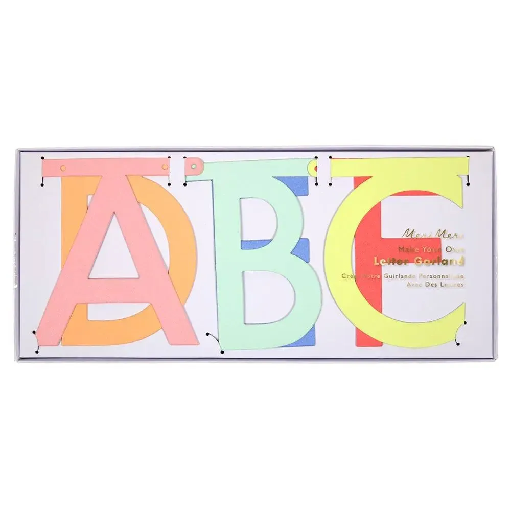 Neon letter garland kit Alphabet - Meri Meri