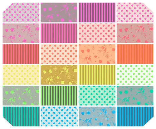Neon True Colors 5" Charm Pack - Tula Pink