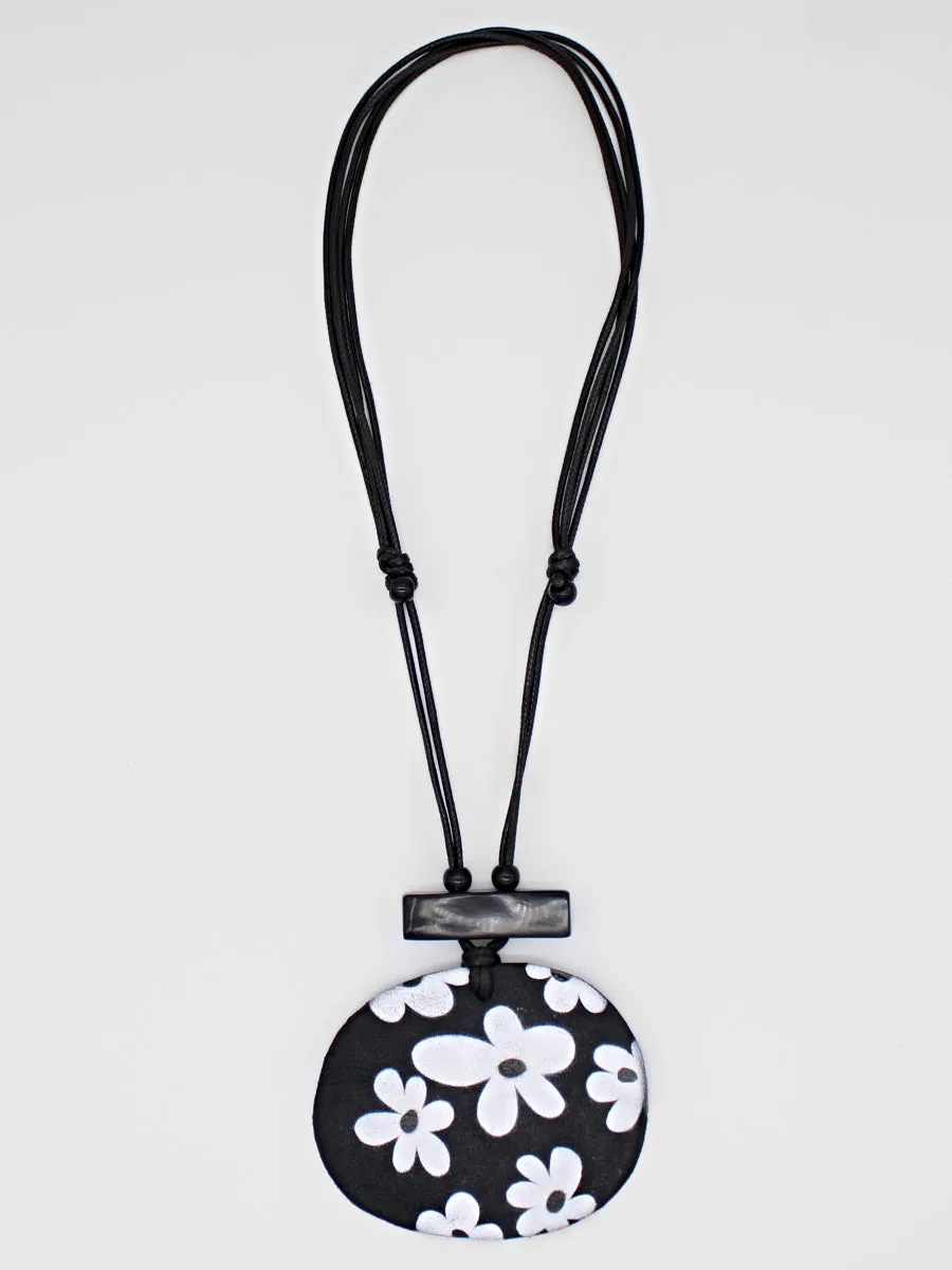 Paquerette Whimsical Leather Pendant