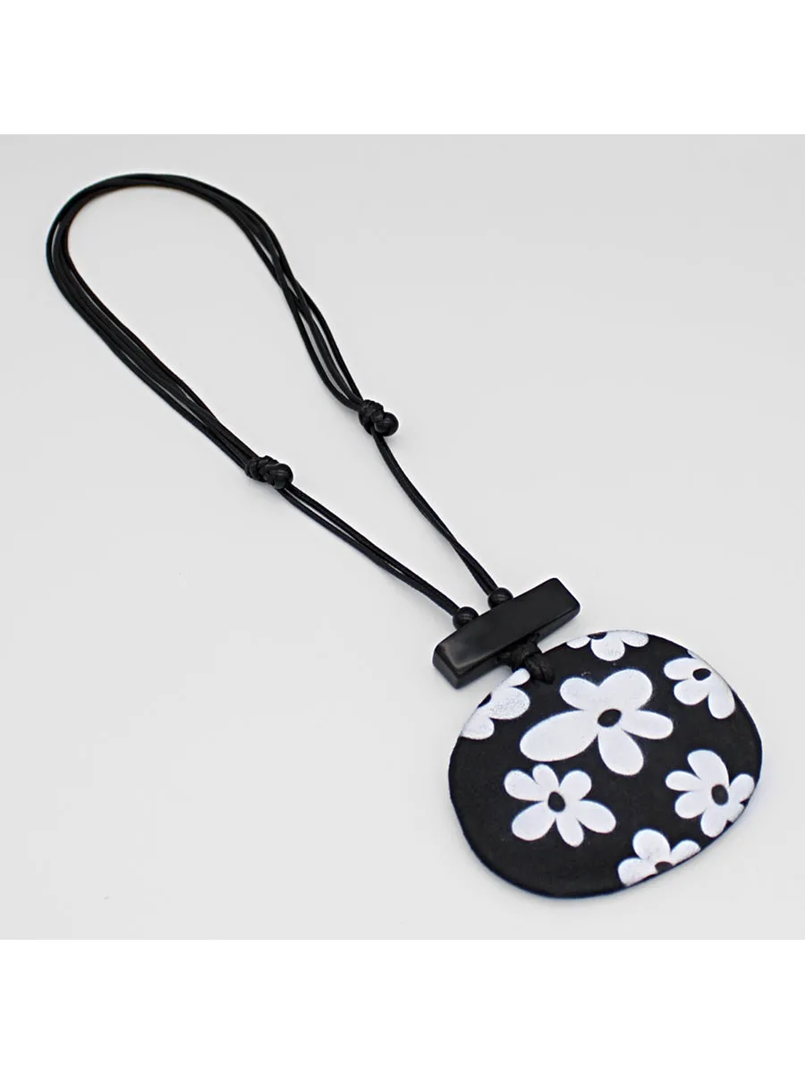 Paquerette Whimsical Leather Pendant