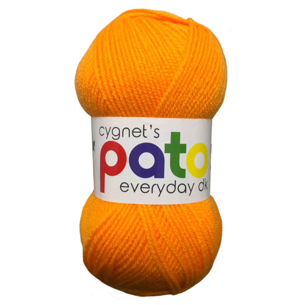 Pato Everyday Double Knitting Yarn - Case of 10 - Neon Orange