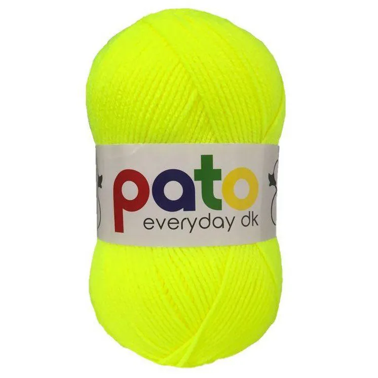 Pato Everyday Double Knitting Yarn - Case of 10 - Neon Yellow