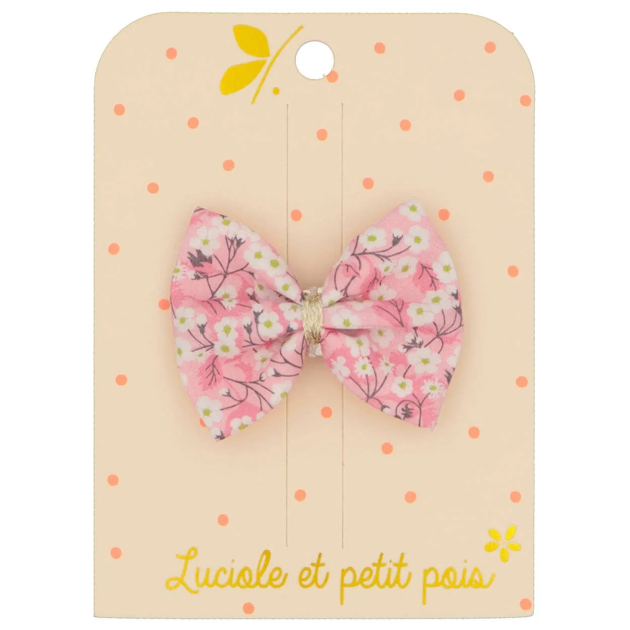 Ribbon bow hair clip - Liberty Mitsi orchid