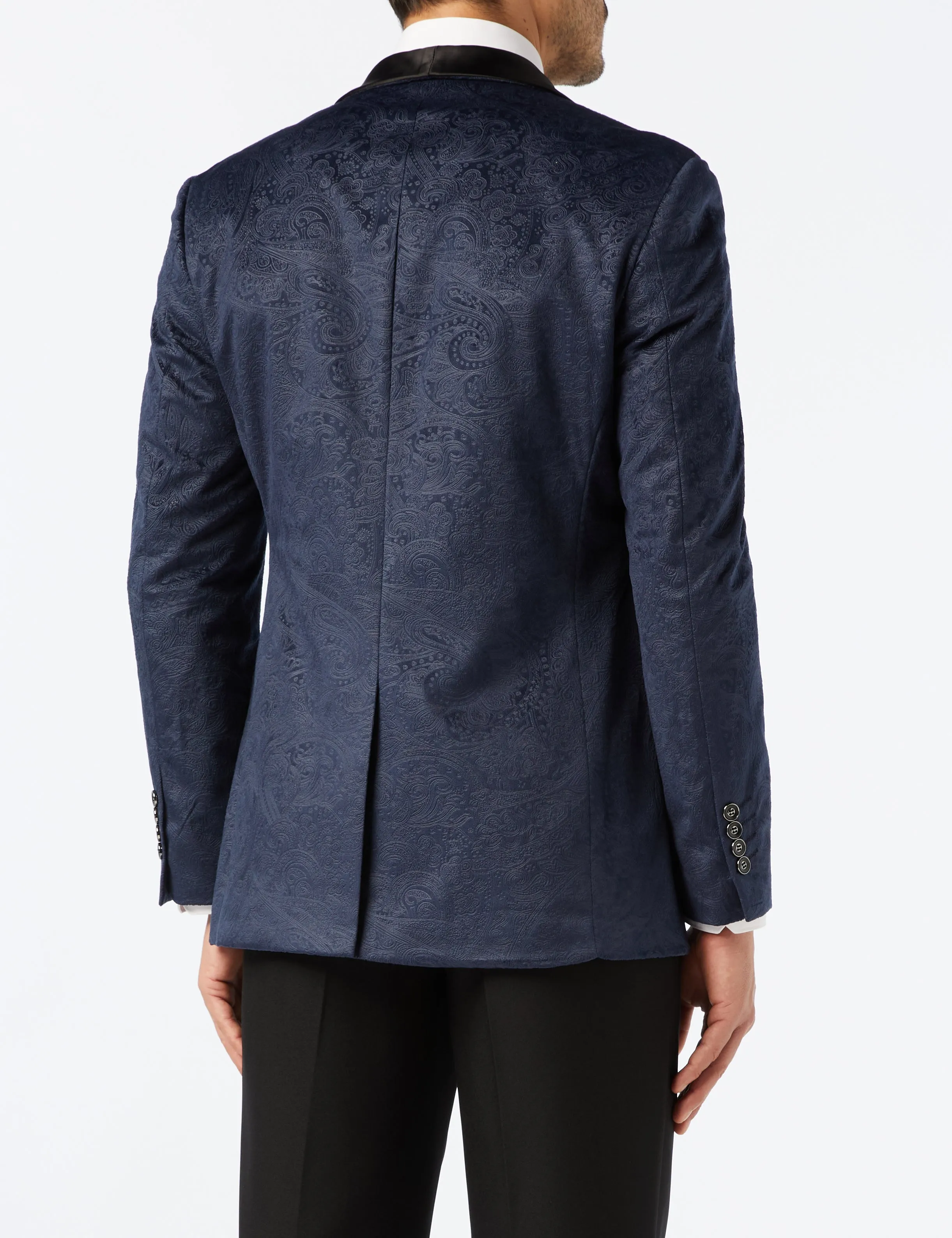 RONY - NAVY VELVET PAISLEY BLAZER