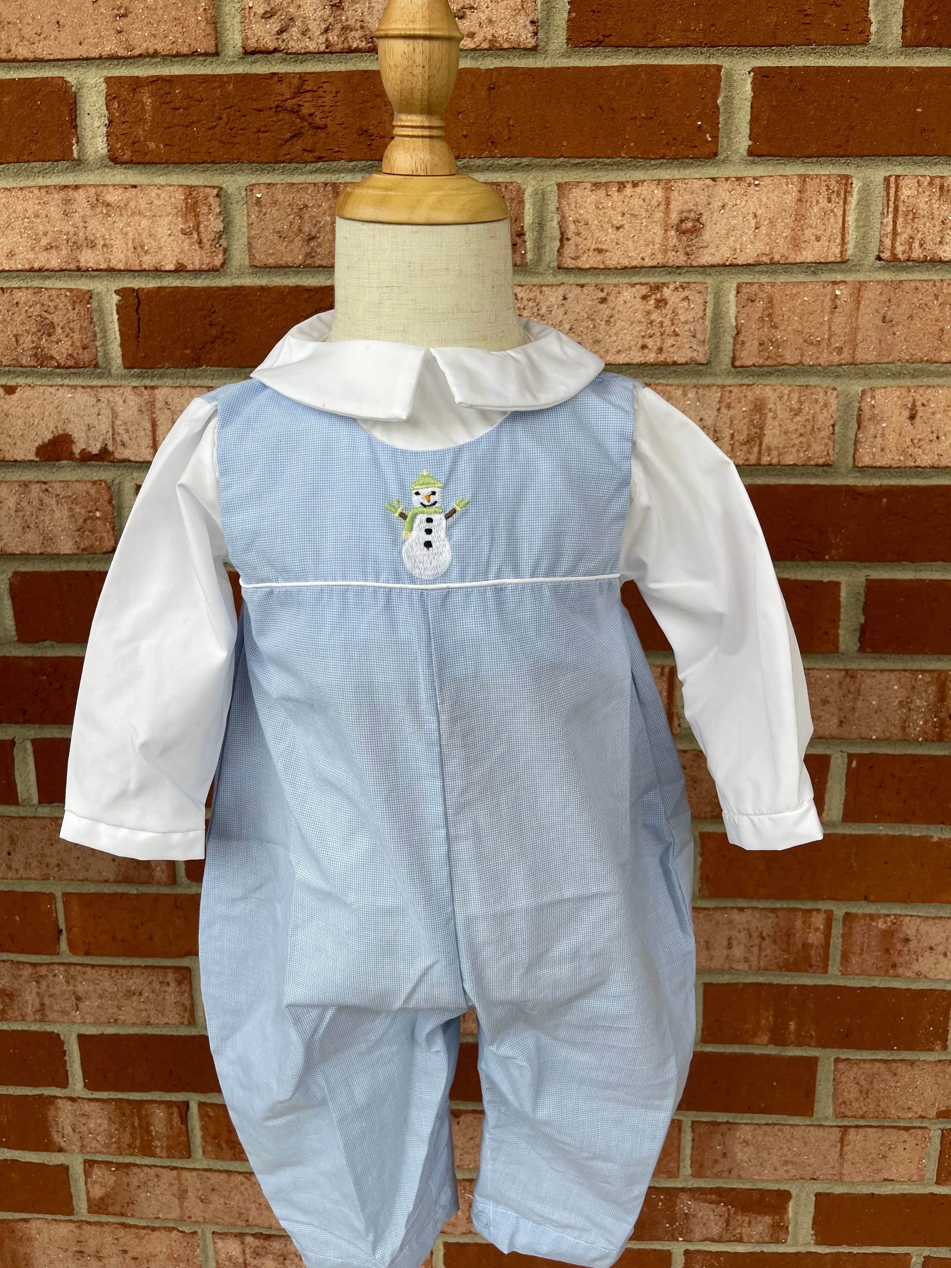 Snowman Embroidered Longall