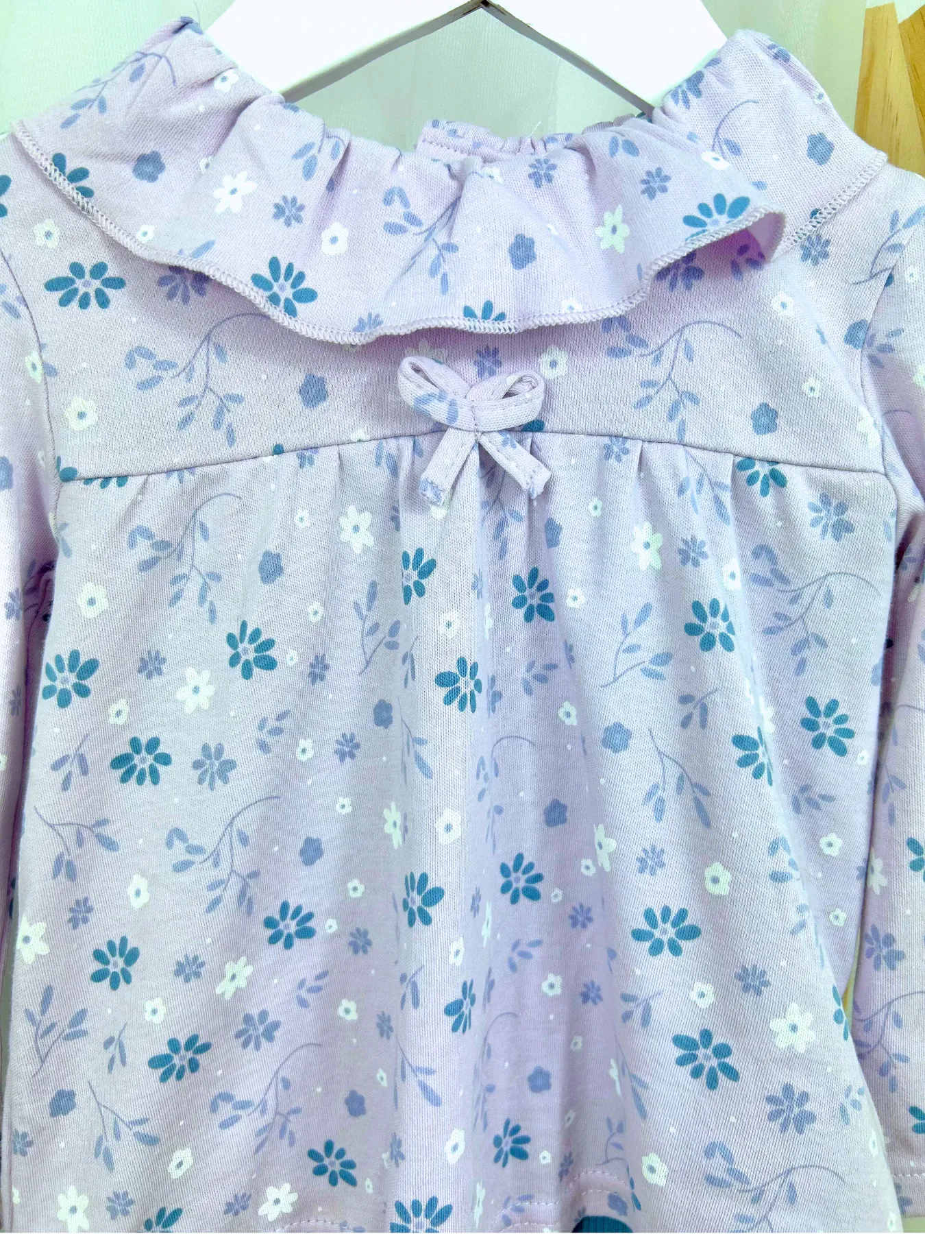Toddler Girl Purple & Cream 3 Piece Gilet Outfit Set