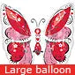 Whimsical Hearts Butterfly Balloon