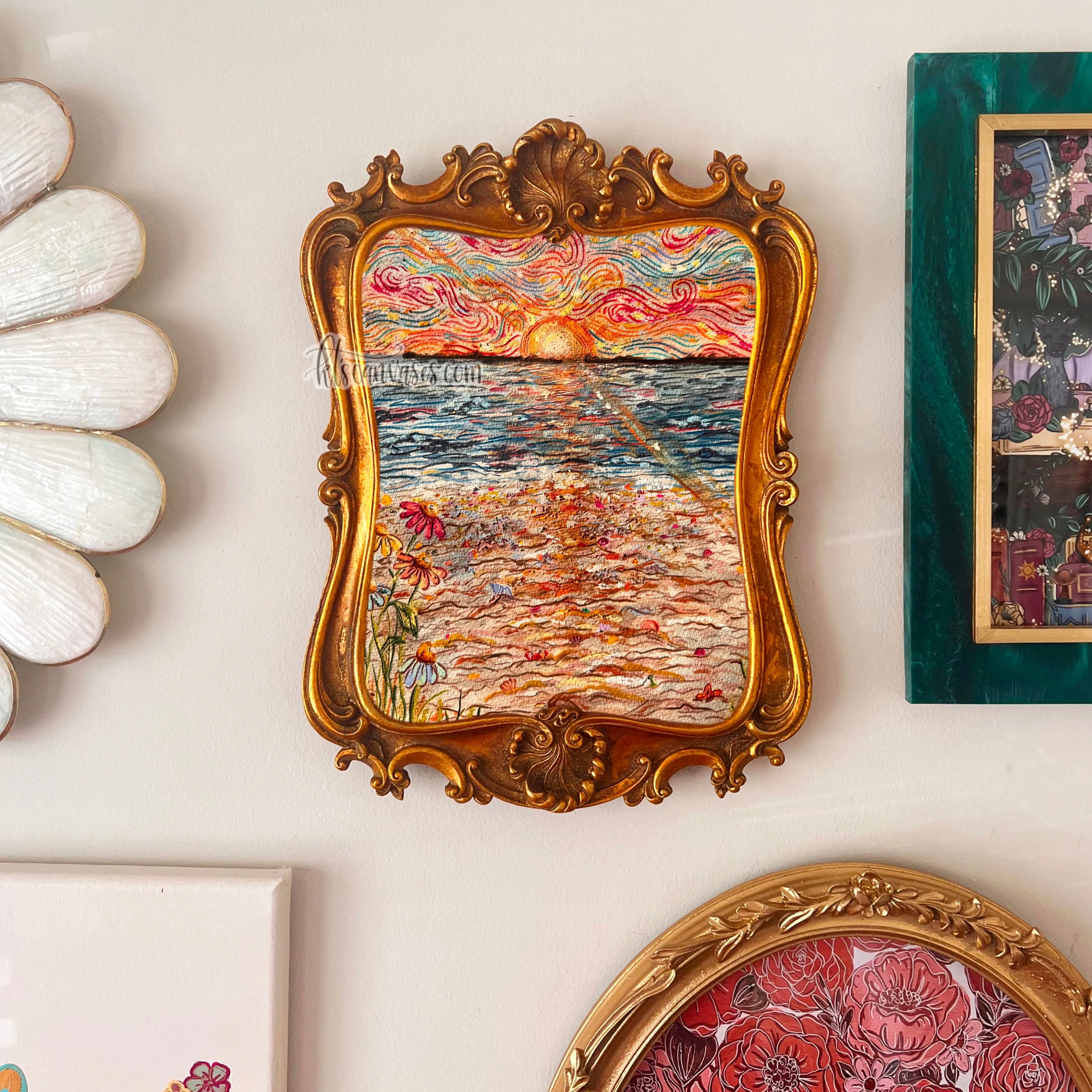 Whimsical Sea Sunset Art Print