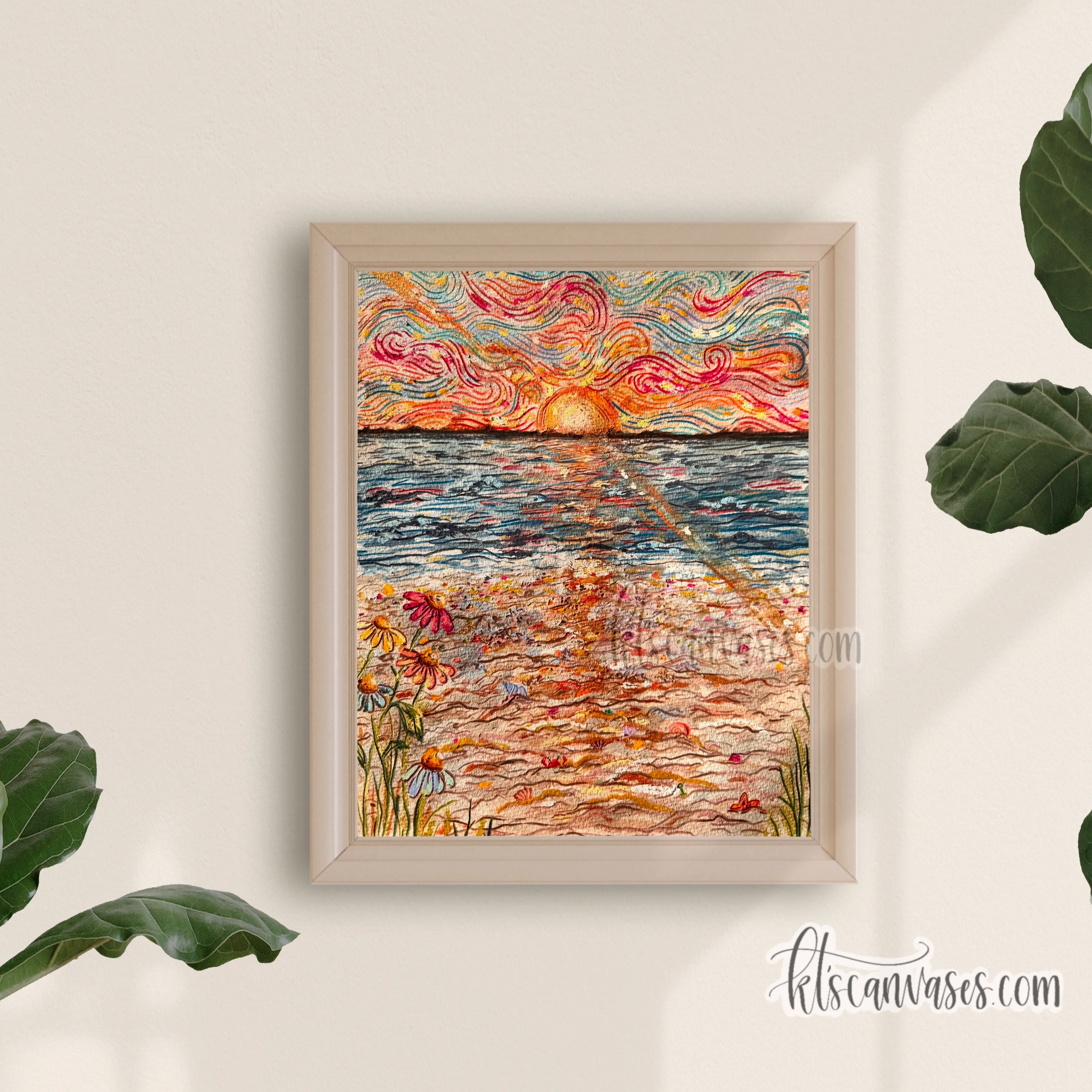 Whimsical Sea Sunset Art Print
