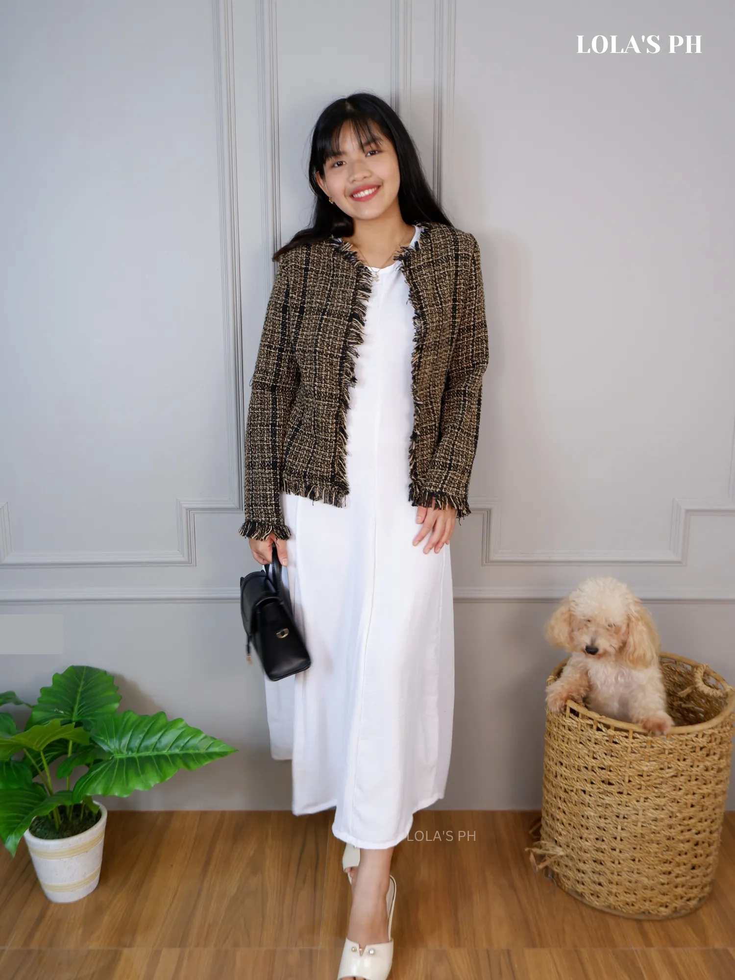 Zoe Tweed Blazer (Nut)